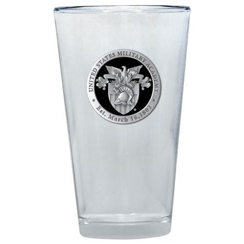 Army Black Knights Crest Pint Glass, 16 oz