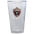 Georgia Bulldogs National Champions 2021 Shield Logo Pint Glass, 16 oz