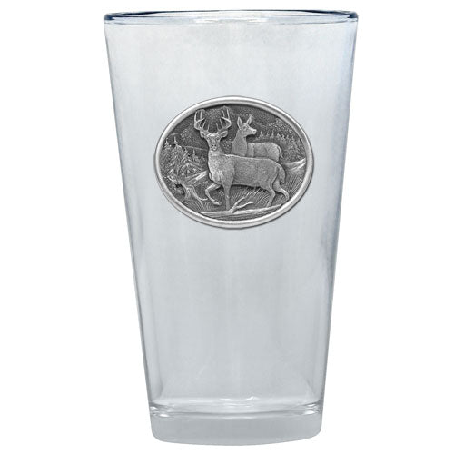 Whitetail Deer Pint Glass, 16 oz