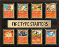 Pokemon Fire Type Starters Plaque 8 Cards Charmander Cyndaquil Torchic and more