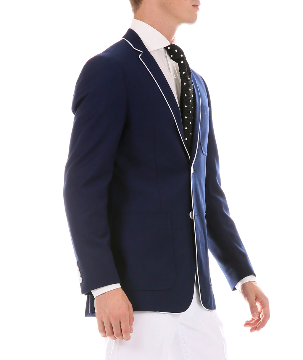 Mens Porter Navy Slim Fit Blazer