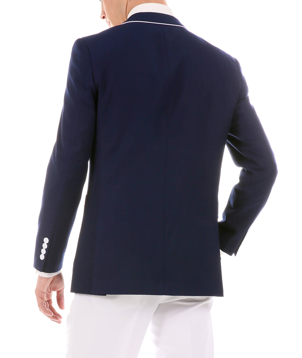 Mens Porter Navy Slim Fit Blazer