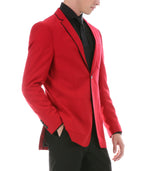 Mens Porter Red Slim Fit Blazer