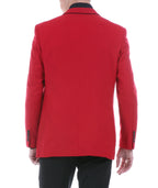 Mens Porter Red Slim Fit Blazer