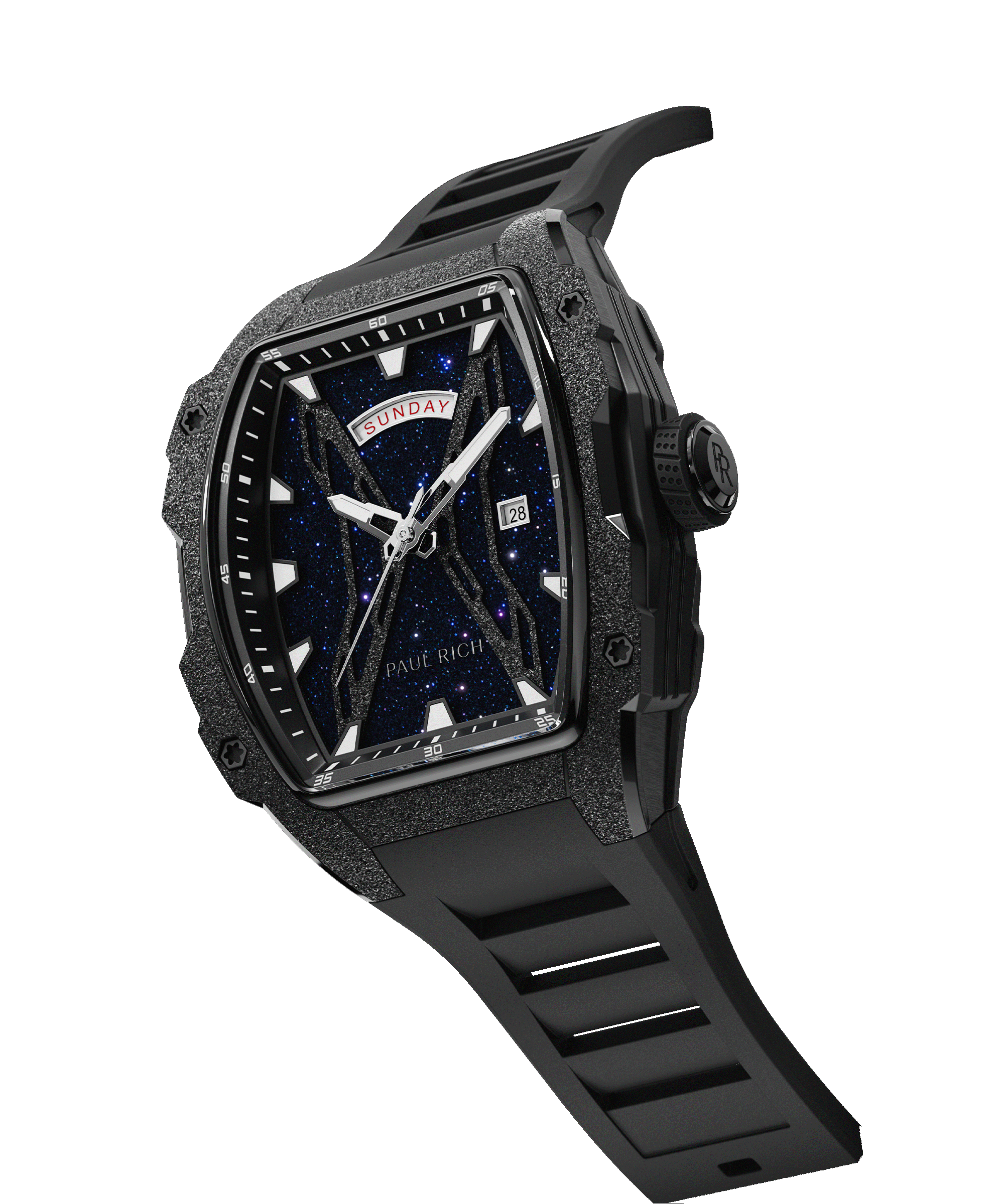 Astro Day & Date Galaxy Black