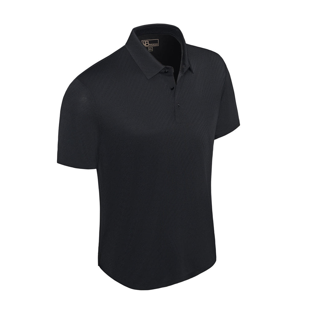 Barocco Phantom Seamless Men's Polo - Black