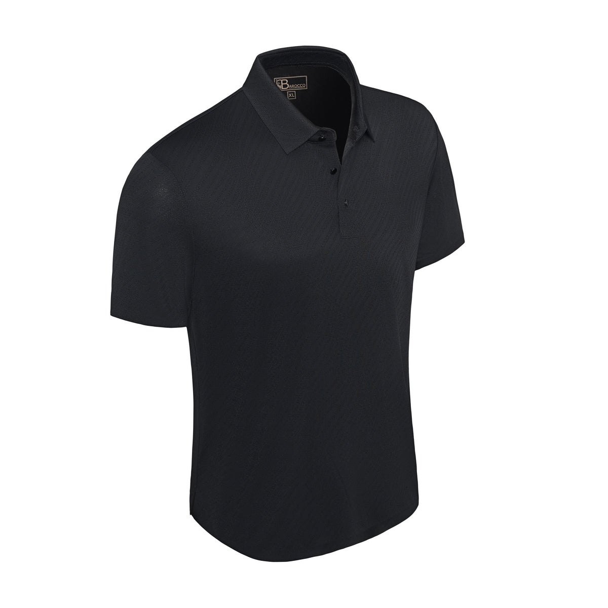 Barocco Phantom Seamless Men's Polo - Black