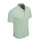 Barocco Grid Texture Stitchless Men's Polo - Pistachio