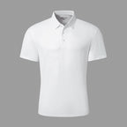 Shadow Plaid Stitchless Men's Polo White
