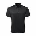 Barocco Diagonal Texture Stitchless Men's Polo - Black