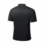 Barocco Diagonal Texture Stitchless Men's Polo - Black