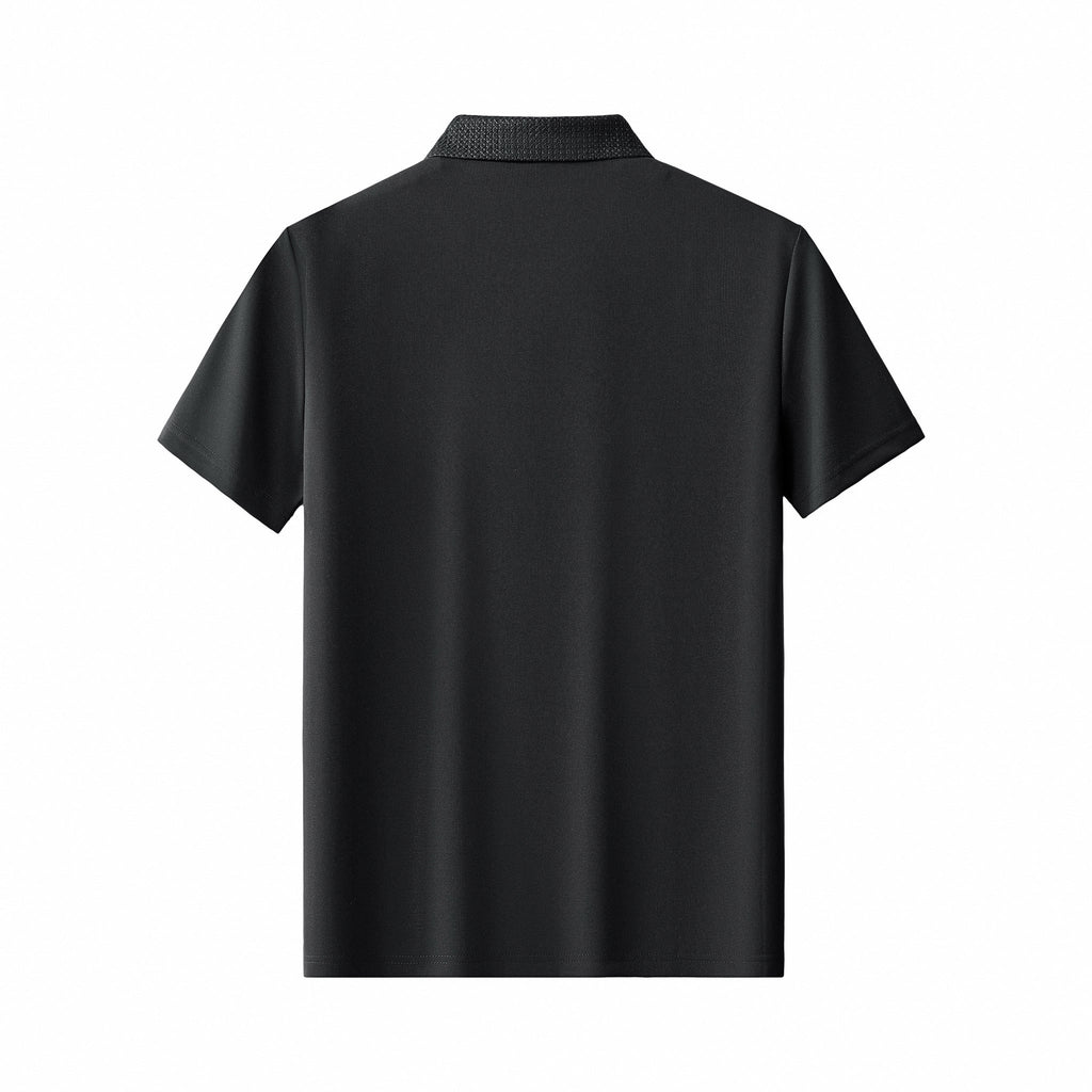 Stride Contrast Collar Polo BLACK