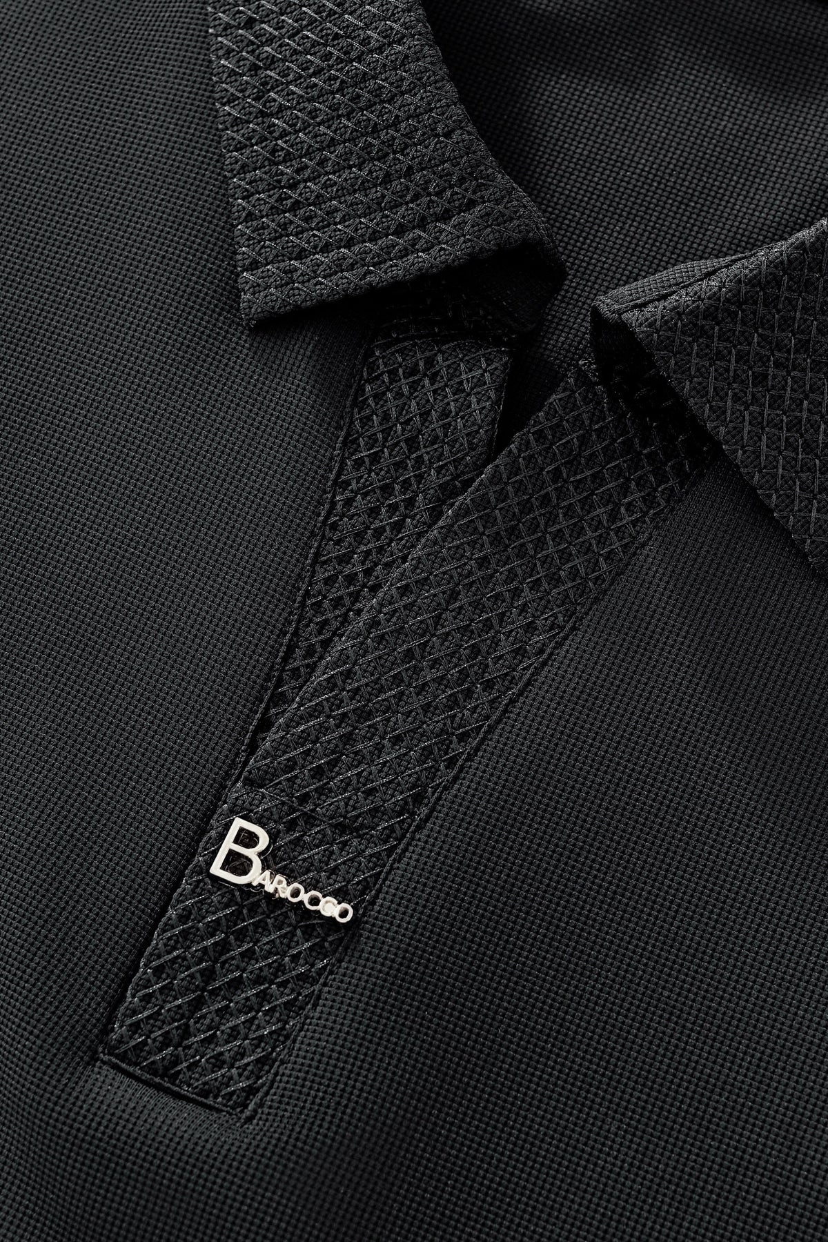 Stride Contrast Collar Polo BLACK