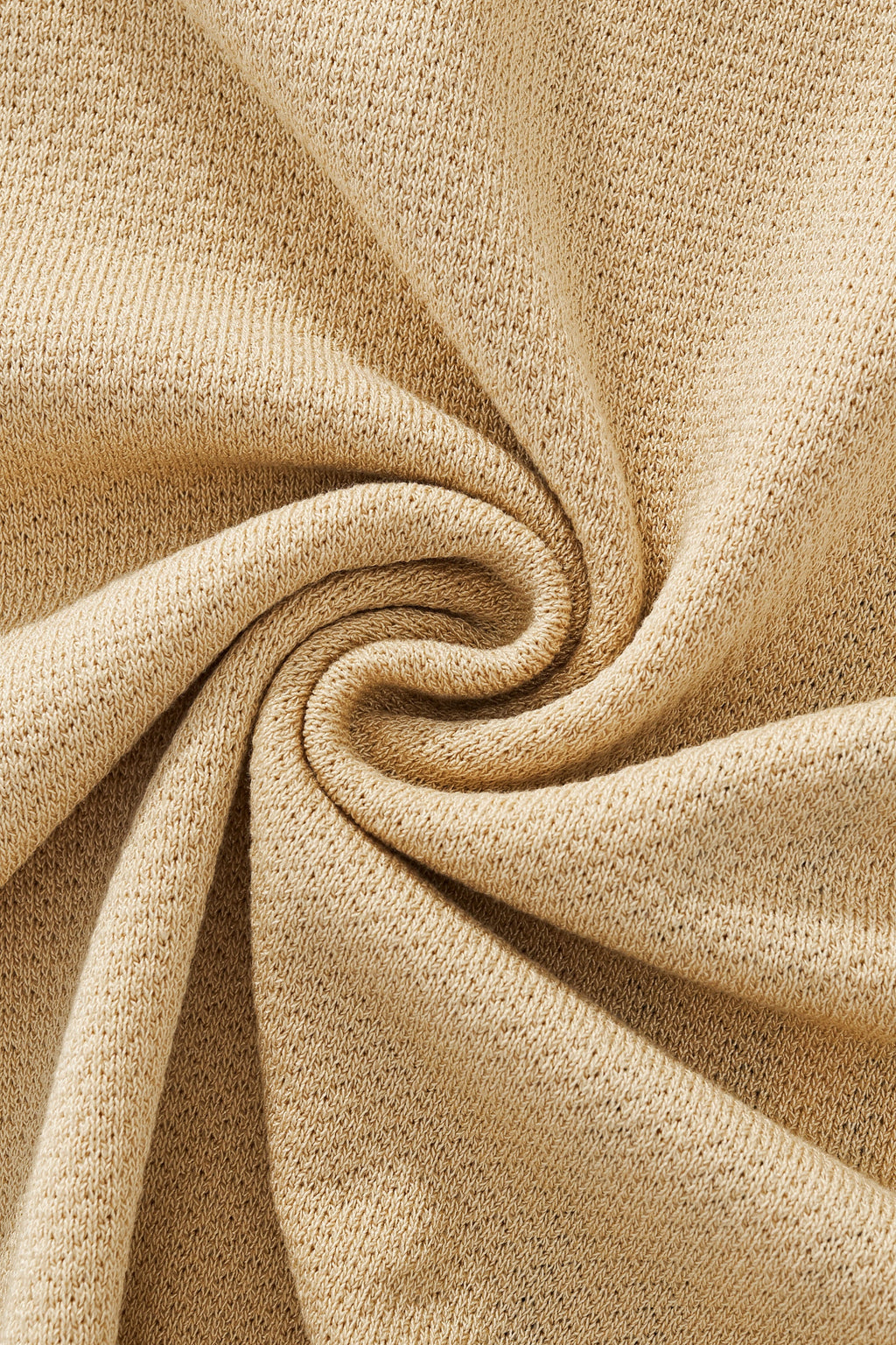 Retro Stripe Zip Knit Polo KHAKI/WHITE