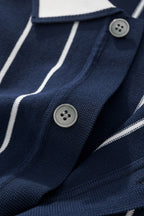ModStripe Knit Shirt NAVY/WHITE