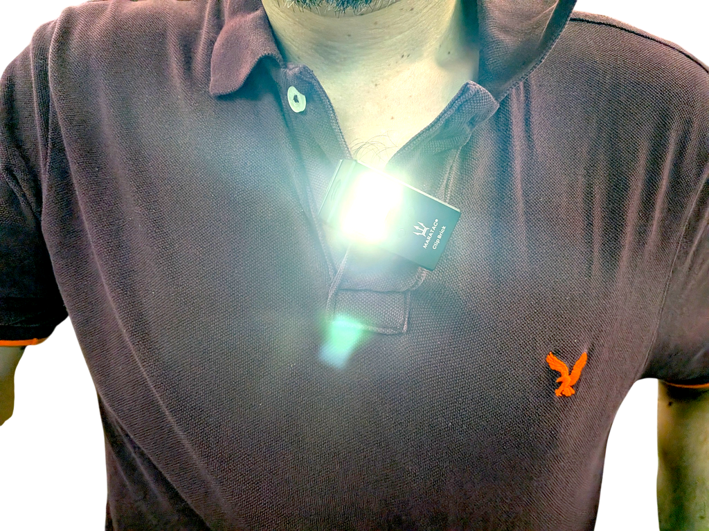 Clip Brick LED Multifaceted Flashlight by Maratac® - With Motion Sensing ( All New! )