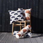 Palm Leaf Embroidered Throw Pillow