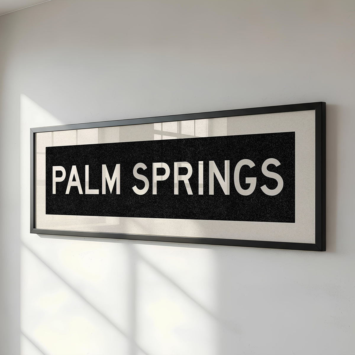 Framed Palm Springs California Bus Scroll