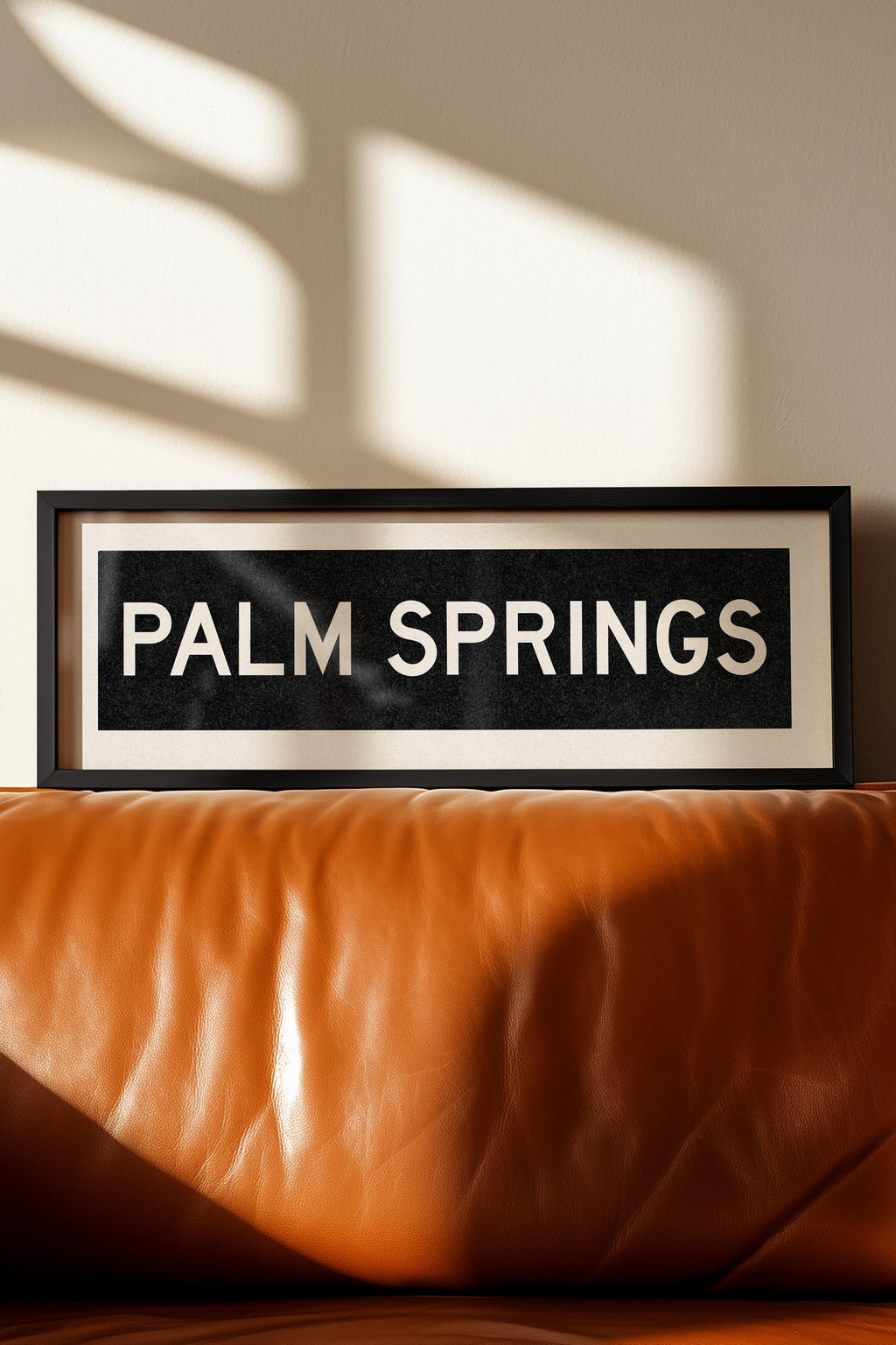 Framed Palm Springs California Bus Scroll