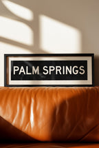 Framed Palm Springs California Bus Scroll