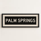 Framed Palm Springs California Bus Scroll