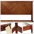 Panthera Solid Wood Bed Frame With Headboard