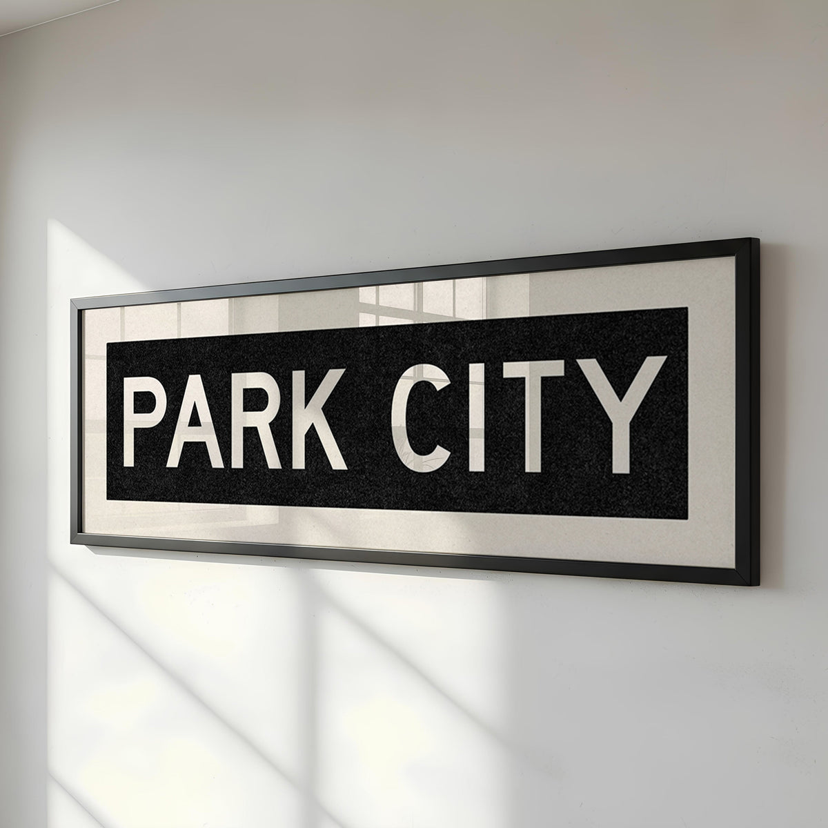 Framed Park City Utah Bus Scroll