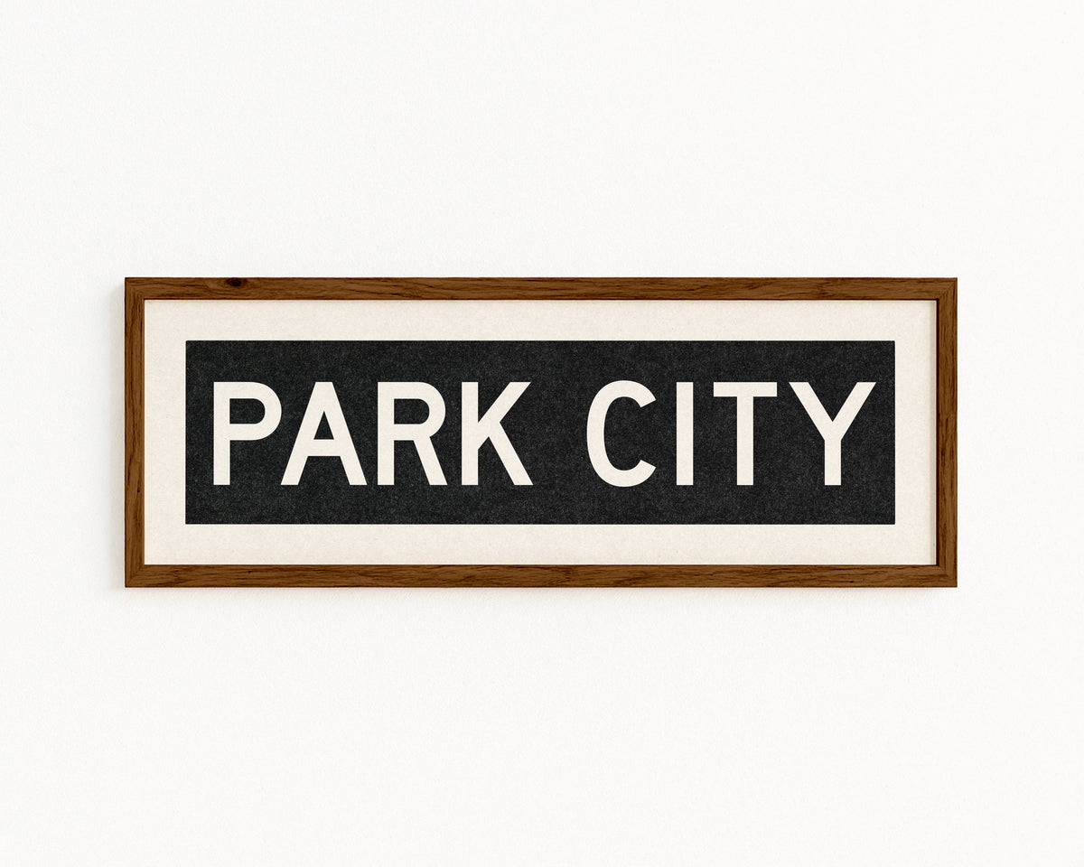 Framed Park City Utah Bus Scroll