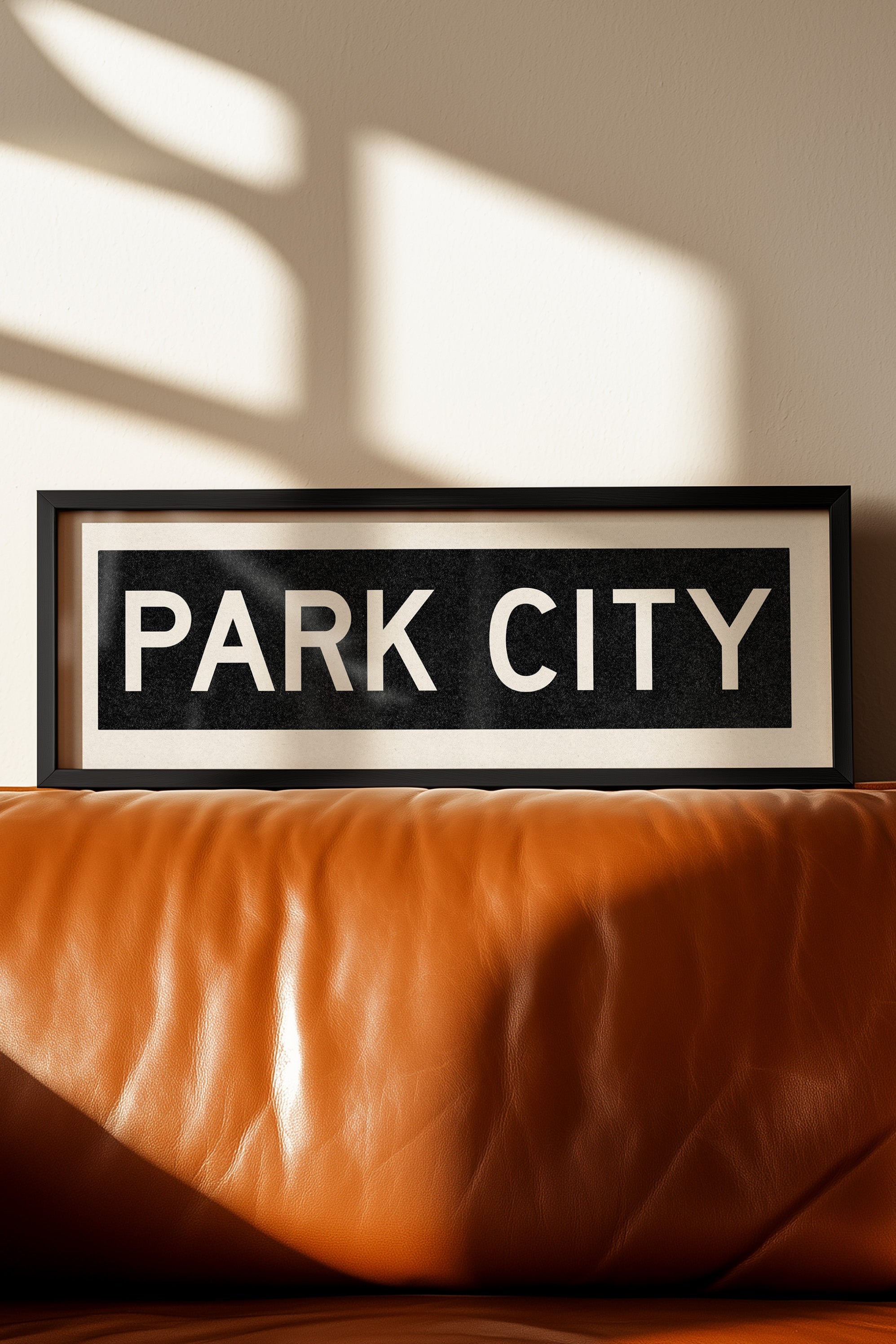 Framed Park City Utah Bus Scroll