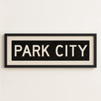 Framed Park City Utah Bus Scroll