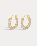 Pave Amalfi Huggies- Gold (Ships Mid June)