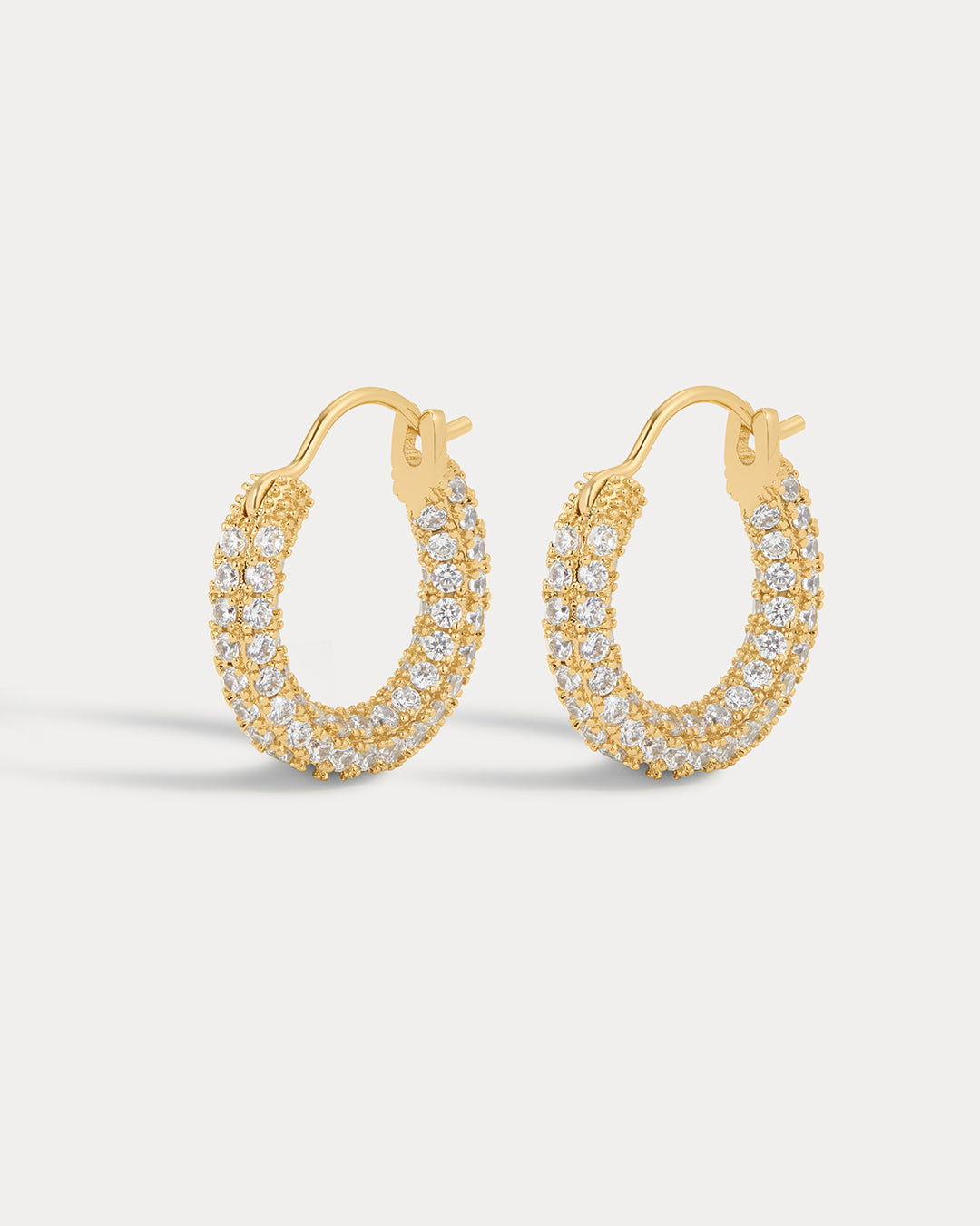 Pave Amalfi Huggies- Gold (Ships Mid June)