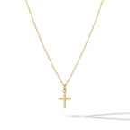 Pavé Cross Necklace - Gold