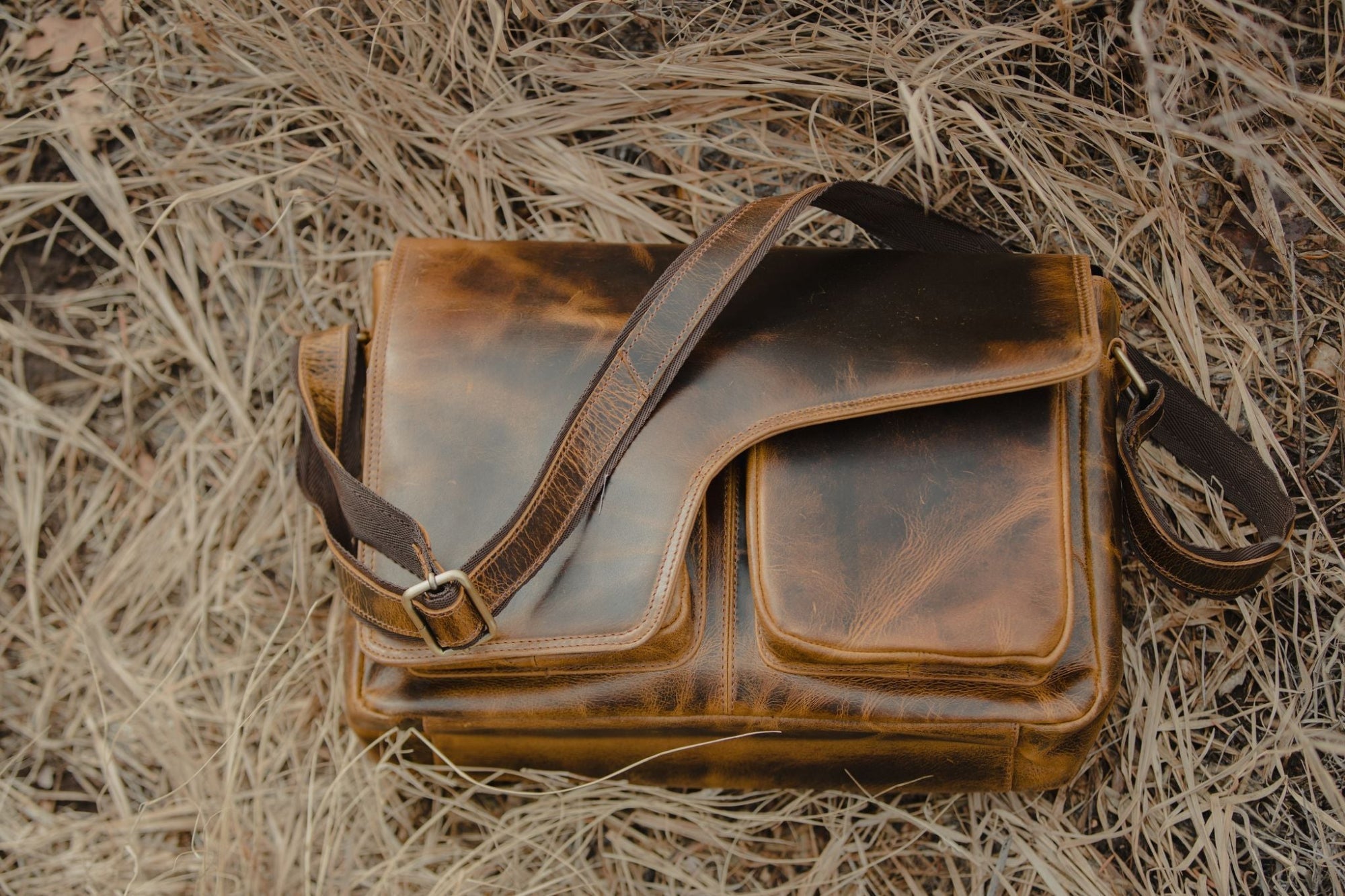 Buffalo Leather Messenger