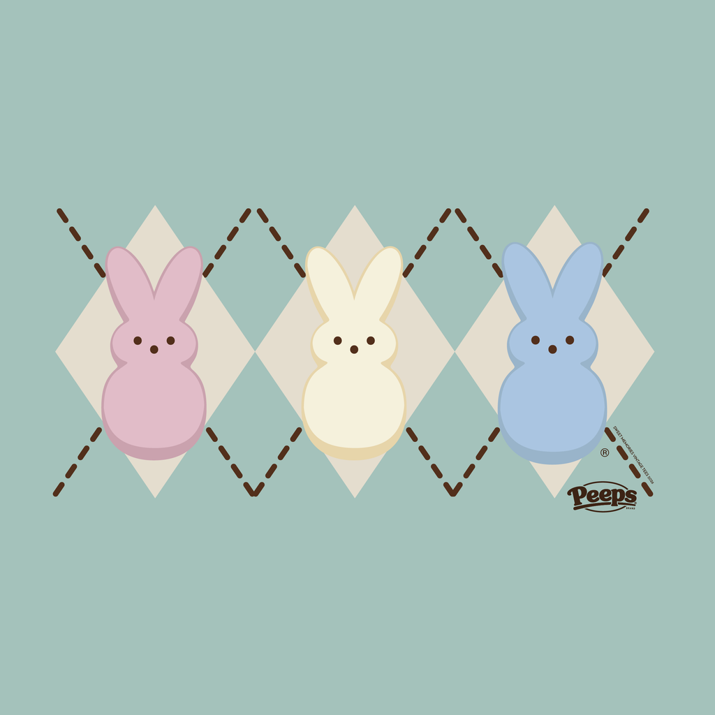 PEEPS® Seafoam Vintage Argyle Tee