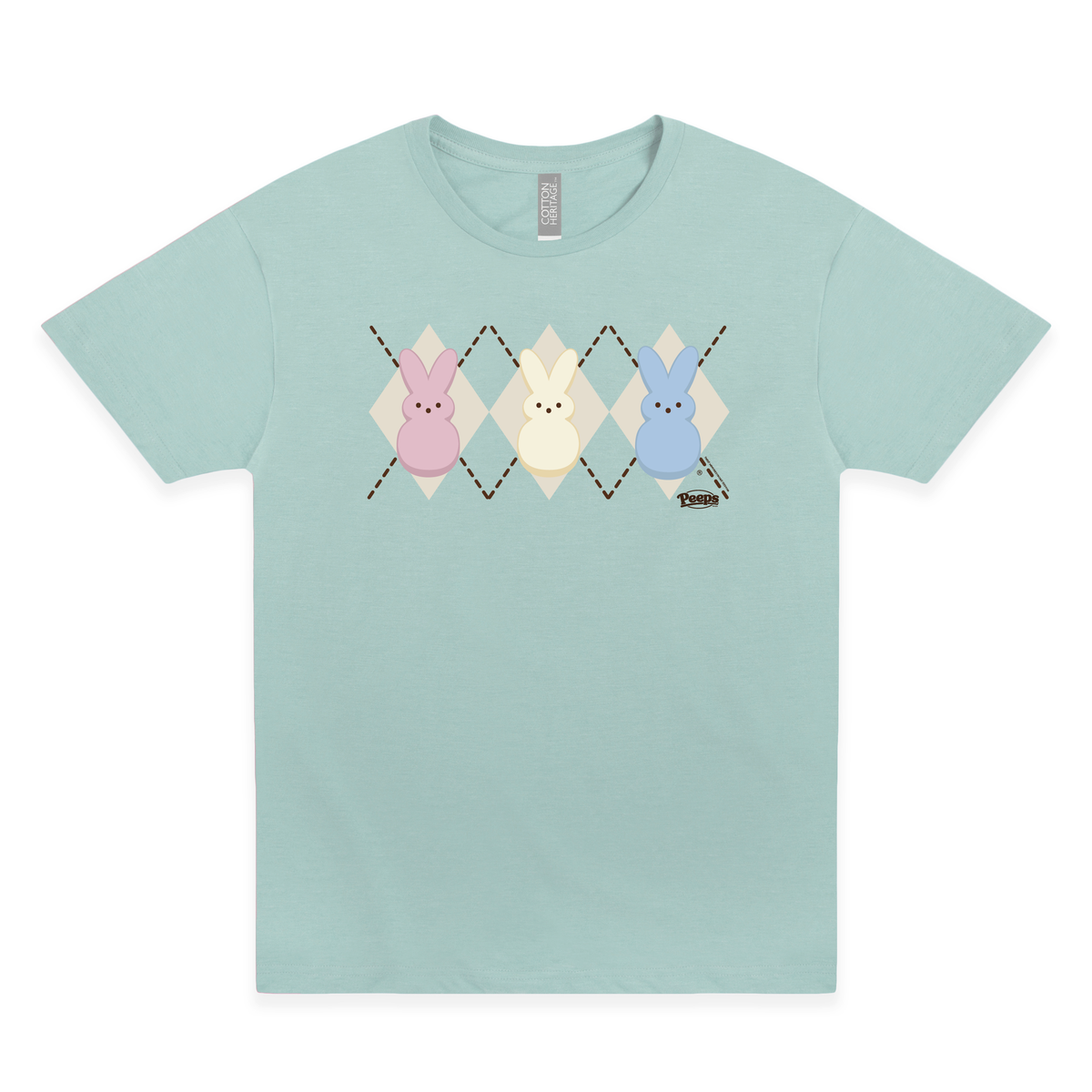 PEEPS® Seafoam Vintage Argyle Tee