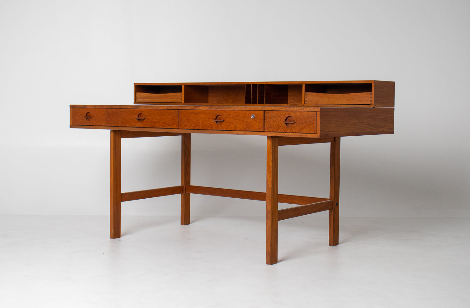 Peter Lovig Mid Century Danish Teak Flip Top Desk
