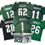 Autographed/Signed Philadelphia Football Jersey Mystery Box with PSA JSA or Beckett COA