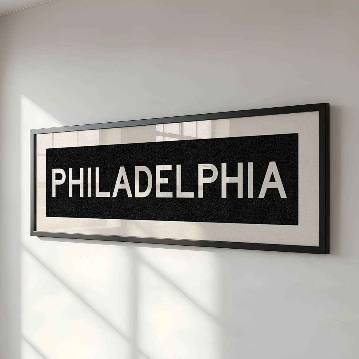 Framed Philadelphia Pennsylvania Bus Scroll