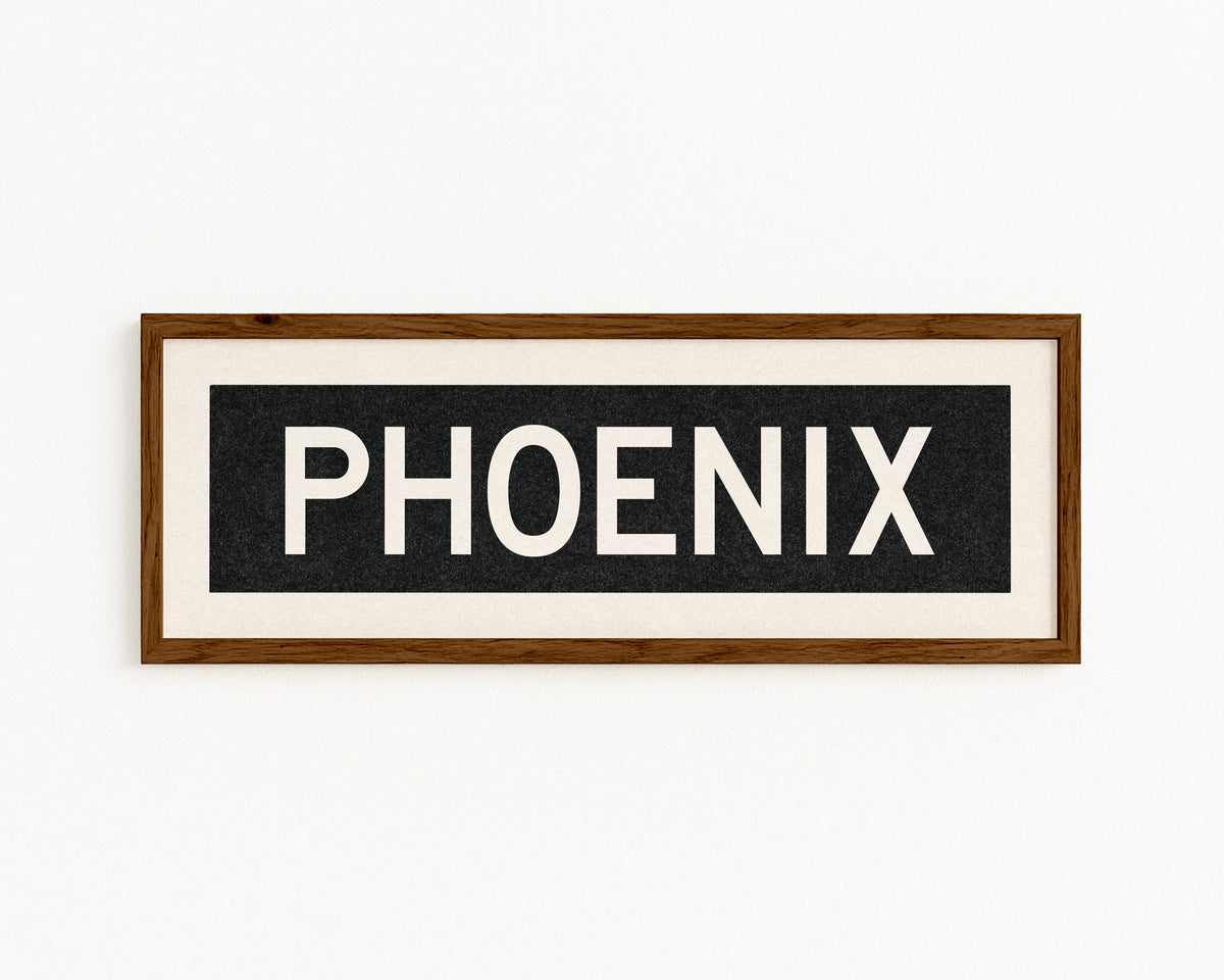 Framed Phoenix Arizona Bus Scroll