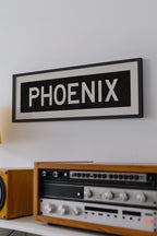 Framed Phoenix Arizona Bus Scroll