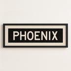 Framed Phoenix Arizona Bus Scroll