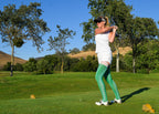 Par 4 - Green Argyle Thigh Highs. Petite to Plus Size