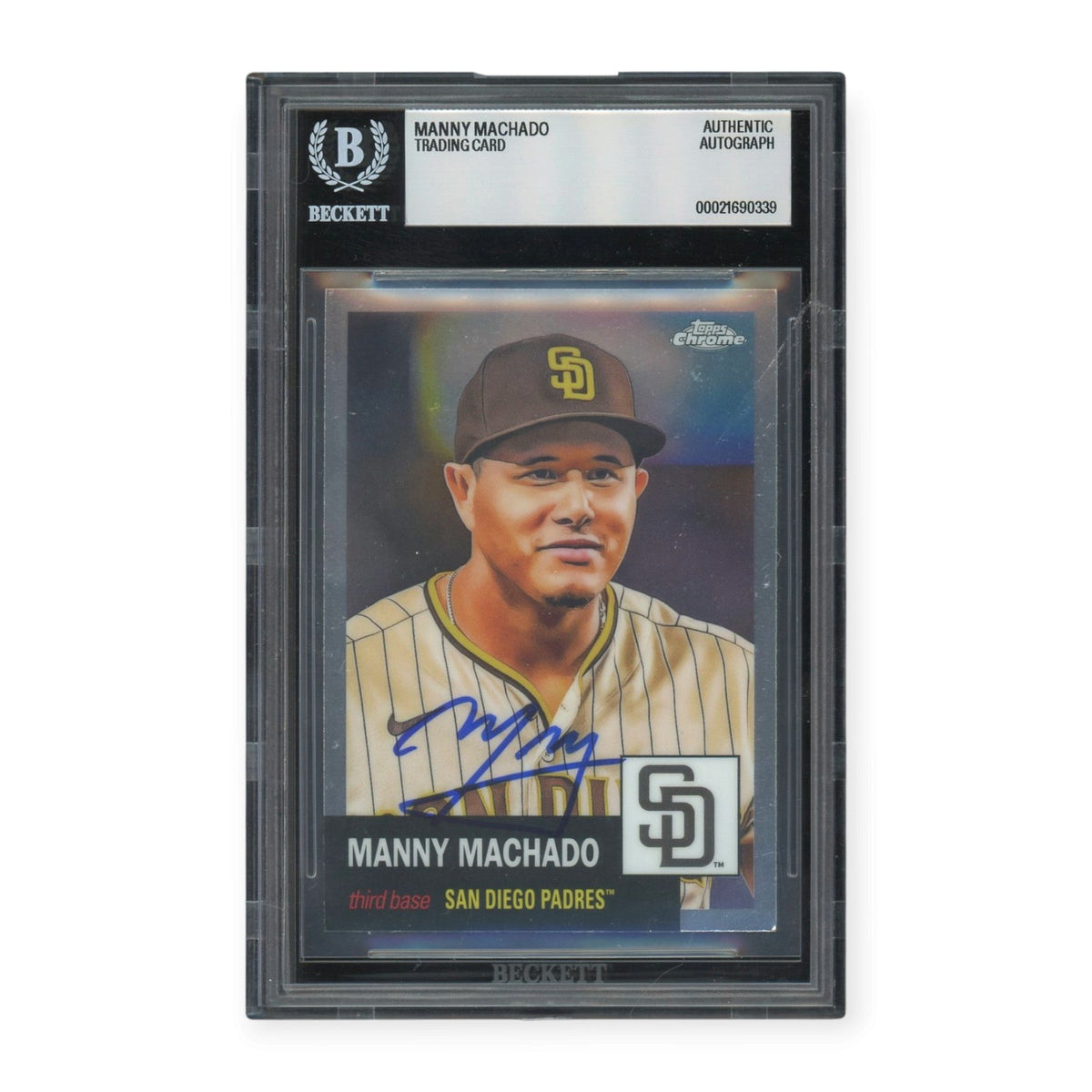 Manny Machado San Diego Padres Autographed 2022 Topps Chrome Platinum Anniversary #359 BGS Authentic