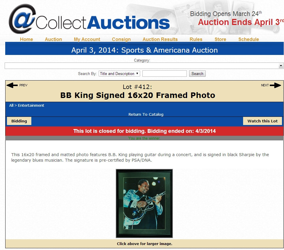 B.B. King Signed Framed Photo Custom Display AFTAL UACC RD PSA Precert