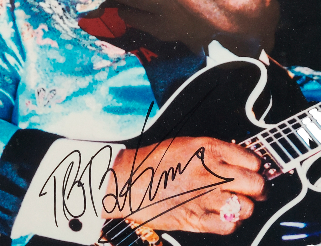 B.B. King Signed Framed Photo Custom Display AFTAL UACC RD PSA Precert