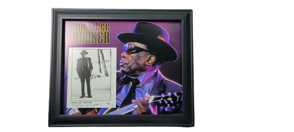 John Lee Hooker Signed Custom Framed Photo Display