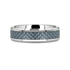 AUGUSTUS Blue Carbon Fiber Inlay Tungsten Carbide Band - 4mm - 10mm