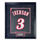 Allen Iverson Philadelphia 76ers Autographed Jersey Framed To 23x27 Beckett
