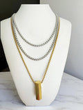 Ali two tones layers necklace